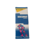Main box and bottle view of Nagarjuna Rheumat Liniment, an Ayurvedic topical oil for muscle pain and joint stiffness.