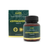Outer box packaging and inner container view of Alarsin Ashwagandha Tablets, an Ayurvedic medicine for energy and stress relief.