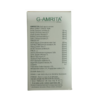 The active herbal ingredients and composition list on the packaging label of Dhanwantari G-Amrita Capsules.