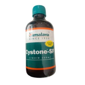 Main box and liquid bottle view of Himalaya Cystone-SF Liquid, a sugar-free Ayurvedic syrup for kidney stones and urinary care.