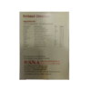 Active Ayurvedic ingredients and botanical formulation list on the side panel of the SNA Nimbaadi Choornam container packaging.